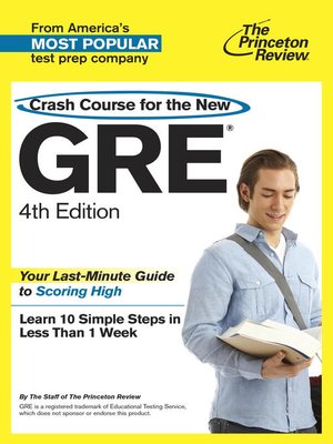 cover image of Crash Course for the New GRE